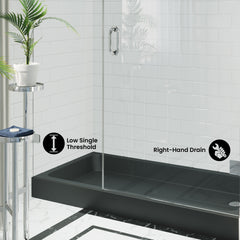 Swiss Madison Voltaire 60" x 32" Right-Hand Drain, Shower Base - SM-SB514 - The Home Selection