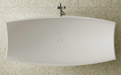 Alfi White Matte 71  Solid Surface Resin Free Standing Hammock Style Bathtub - AB9992