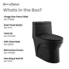 Swiss Madison Virage One-Piece Elongated Toilet Vortex™ Dual-Flush 1.1/1.6 gpf - SM-1T118 - The Home Selection