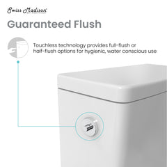 Swiss Madison Carré One-Piece Square Toilet Touchless Dual-Flush 1.1/1.6 gpf - SM-1T264 - The Home Selection