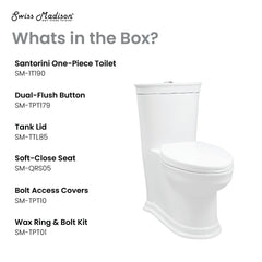 Swiss Madison Santorini One-Piece Elongated Toilet Dual-Flush 1.1/1.6 gpf - SM-1T190 - The Home Selection