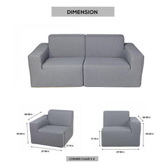 Deko Living 2 Place Seating Outdoor Compressed Foam Sectional Sofas - The Home Selection