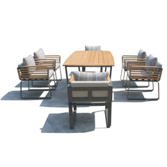 Deko Living 24" Palazzolo Outdoor Teak Dining Chairs and Table Set - COP30701 - The Home Selection