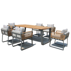 Deko Living 24" Palazzolo Outdoor Teak Dining Chairs and Table Set - COP30701 - The Home Selection