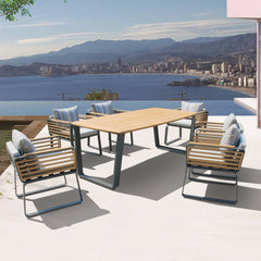 Deko Living 24" Palazzolo Outdoor Teak Dining Chairs and Table Set - COP30701 - The Home Selection