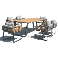 Deko Living 24" Palazzolo Outdoor Teak Dining Chairs and Table Set - COP30701 - The Home Selection