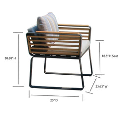 Deko Living 24" Palazzolo Outdoor Teak Dining Chairs and Table Set - COP30701 - The Home Selection