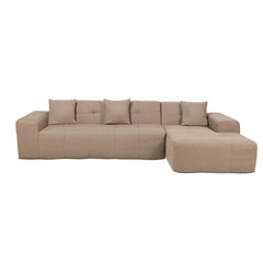 Deko Living 3-Piece Compressed Foam Sectional Sofa Lounger & Table Set - CIF50 - The Home Selection