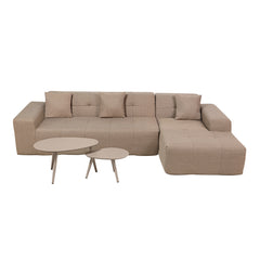 Deko Living 3-Piece Compressed Foam Sectional Sofa Lounger & Table Set - CIF50 - The Home Selection