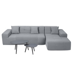 Deko Living 3-Piece Outdoor Compression Foam Sofa and Table Set - The Home Selection