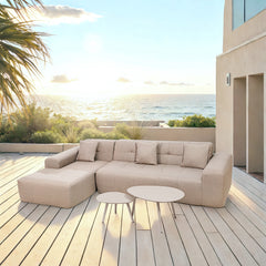 Deko Living 3-Piece Outdoor Compression Foam Sofa and Table Set - The Home Selection