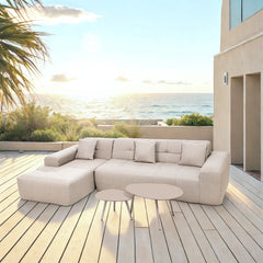 Deko Living 3-Piece Outdoor Compression Foam Sofa and Table Set - The Home Selection
