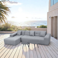 Deko Living 3-Piece Outdoor Compression Foam Sofa and Table Set - The Home Selection