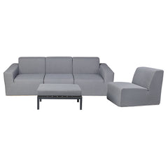 Deko Living 4 Place Seating Compressed Foam Sectional Sofa and Ottoman Set - CIF50 - The Home Selection