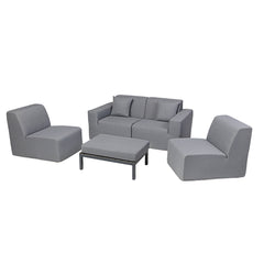 Deko Living 4 Place Seating Compressed Foam Sectional Sofa and Ottoman Set - CIF50 - The Home Selection