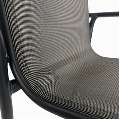 Deko Living 4 Place Seating Grey Outdoor Aluminum Round Patio Dining Table and Stackable Chairs Set - COP30704 - The Home Selection