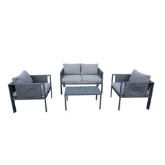 Deko Living 4 Place Seating Outdoor Gray Sofa and Table Set - COP30014 - The Home Selection