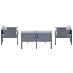 Deko Living 4 Place Seating Outdoor Gray Sofa and Table Set - COP30014 - The Home Selection