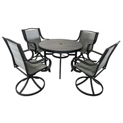Deko Living 4 Place Seating Outdoor Patio Dining Table and Swivel Chairs Set - COP30705 - The Home Selection