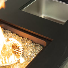 Deko Living 42" Rectangular Outdoor Propane Firetable with Ice Bucket - COB10004 - The Home Selection