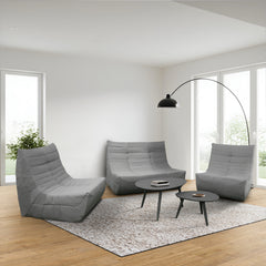 Deko Living 5-Piece Compressed Foam Loveseat, Sofa, Chairs & Table Set - CIF50 - The Home Selection