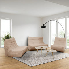 Deko Living 5-Piece Compressed Foam Loveseat, Sofa, Chairs & Table Set - CIF50 - The Home Selection
