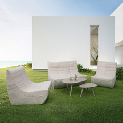 Deko Living 5-Piece Outdoor Compression Foam Loveseat Sofa Chairs and Table Set - The Home Selection