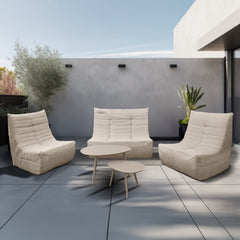 Deko Living 5-Piece Outdoor Compression Foam Loveseat Sofa Chairs and Table Set - The Home Selection