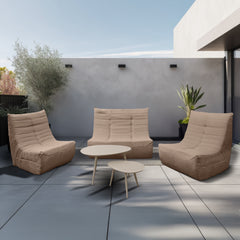 Deko Living 5-Piece Outdoor Compression Foam Loveseat Sofa Chairs and Table Set - The Home Selection