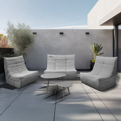 Deko Living 5-Piece Outdoor Compression Foam Loveseat Sofa Chairs and Table Set - The Home Selection