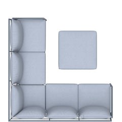 Deko Living 5 Place Seating Outdoor Gray Sofa and Ottoman Set - COP30015 - The Home Selection