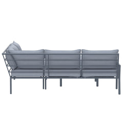 Deko Living 5 Place Seating Outdoor Gray Sofa and Ottoman Set - COP30015 - The Home Selection