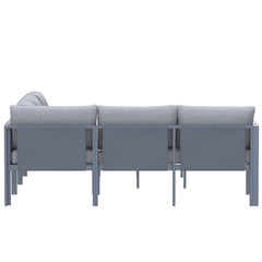 Deko Living 5 Place Seating Outdoor Gray Sofa and Table Set - COP30016 - The Home Selection