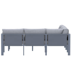 Deko Living 5 Place Seating Outdoor Gray Sofa and Table Set - COP30016 - The Home Selection