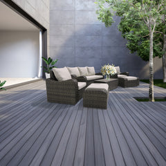 Deko Living 5 Place Seating Outdoor Wicker Sofa and Sofa Chair Set with Table - COP30 - The Home Selection