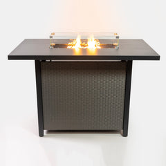 Deko Living 55-Inch Rectangular Outdoor Propane Gas Fire Pit Barstool Table - COB10005 - The Home Selection