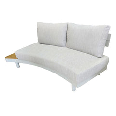 Deko Living 6 Place Seating Outdoor Aluminum and Teak Contour Sofa Set - COP30 - The Home Selection