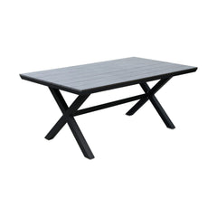 Deko Living 7 Piece Gray Outdoor Dining Chairs and Table Set - COP30702BLK - The Home Selection
