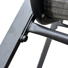 Deko Living 7 Piece Gray Outdoor Dining Chairs and Table Set - COP30702BLK - The Home Selection