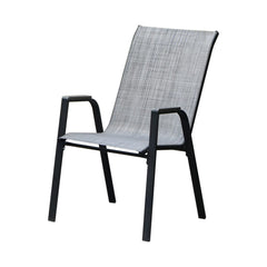 Deko Living 7 Piece Gray Outdoor Dining Chairs and Table Set - COP30702BLK - The Home Selection