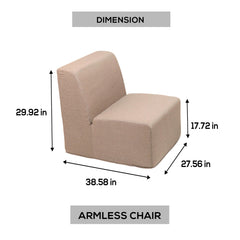Deko Living Compressed Foam Armless Sectional Sofa Chair - CIF50 - The Home Selection