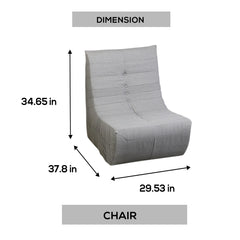 Deko Living Gray Compressed Foam Chair - CIF50 - The Home Selection