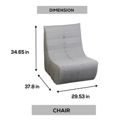 Deko Living Gray Compressed Foam Chair - CIF50 - The Home Selection