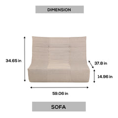 Deko Living Gray Compressed Foam Sofa - CIF50 - The Home Selection