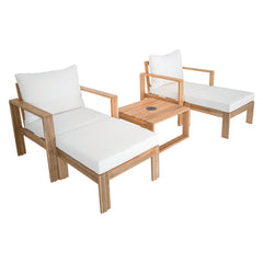 Deko Living Maya 5 Piece Sofa Set with LED Solar Unit - COP30020 - The Home Selection