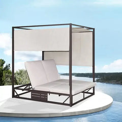 Deko Living Outdoor Biege Rectangular Patio Daybed - COP30504CHPG - The Home Selection