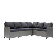Deko Living Outdoor Wicker Sectional Sofa & Ottoman Set with Table - COP30006 - The Home Selection