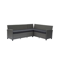 Deko Living Outdoor Wicker Sectional Sofa & Ottoman Set with Table - COP30006 - The Home Selection