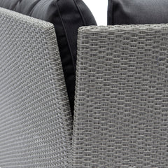 Deko Living Outdoor Wicker Sectional Sofa & Ottoman Set with Table - COP30006 - The Home Selection