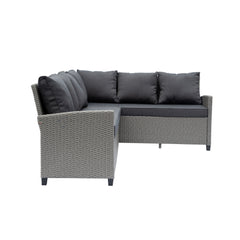 Deko Living Outdoor Wicker Sectional Sofa & Ottoman Set with Table - COP30006 - The Home Selection